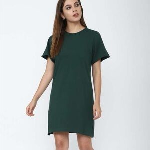 Forever 21 Dark Green Babydoll Knit Mini Dress - Size M